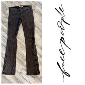 Free People Herringbone Striped Pants Size 0